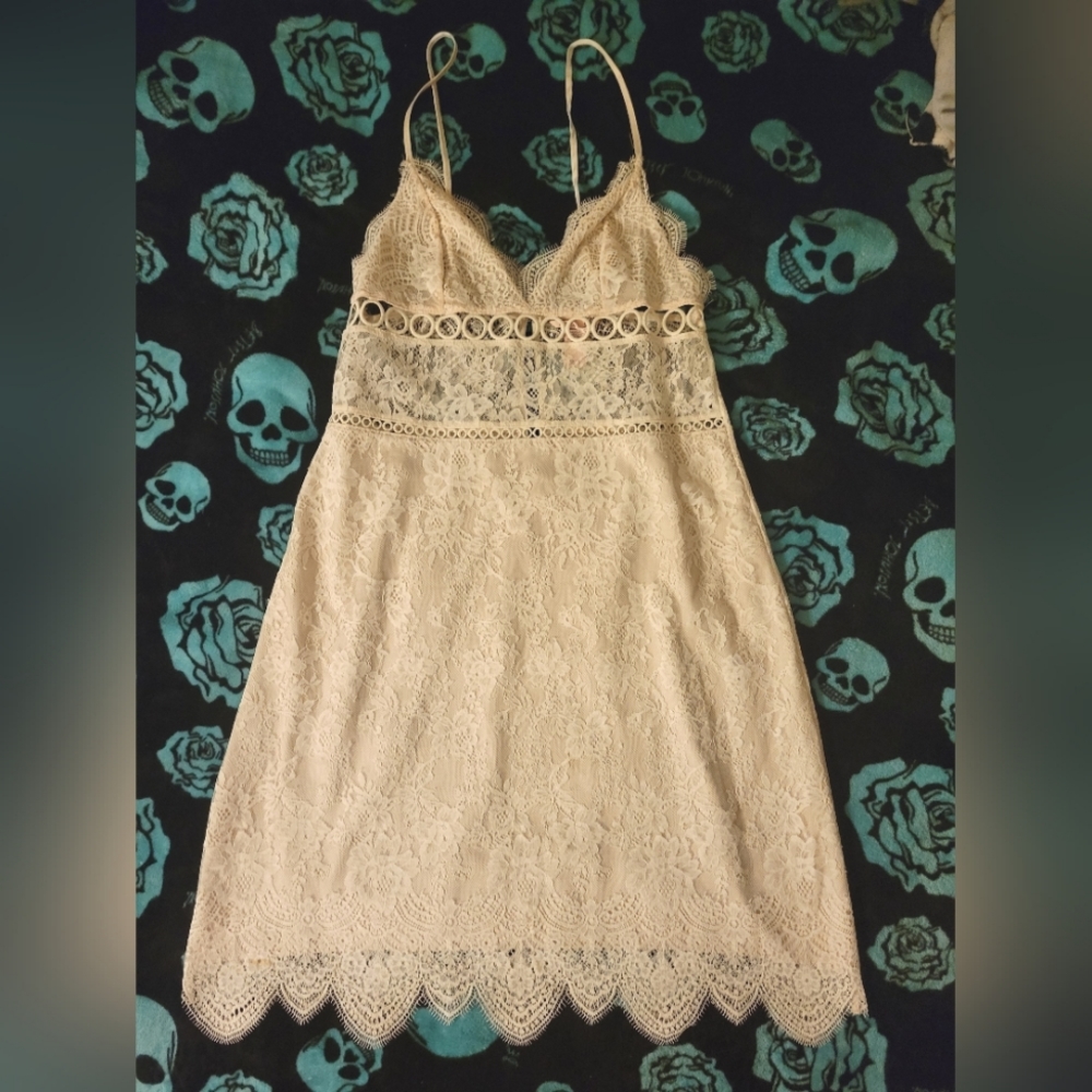 Victoria’s Secret Ivory Lace Lingerie Slip Dress